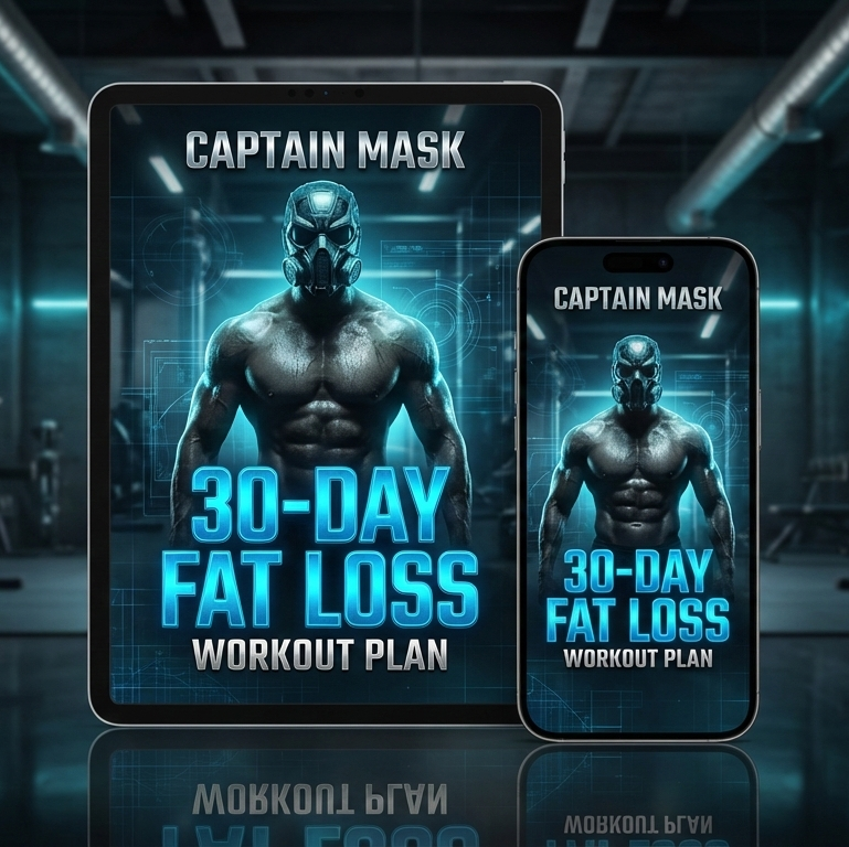 Captain Mask 30-Day Fat Loss Workout Plan – Digital PDF